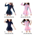 thumbnail image 4 of fastboy Polyester Slimming Line Hem Bathing Suit For Summer Beach Days Fabric Is Soft And Comfortable Pink long sleeved 4XL, 4 of 6