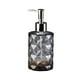 thumbnail image 2 of Botella dispensadora de jabón de vidrio | Vidrio de color texturizado Rhombus | Acción de bomba para jabón líquido Champú Gel de ducha | Organizador de Cocina de Baño Recargable | 350ml, 2 of 6