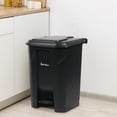 thumbnail image 5 of 14 Gallon Step-On Trash Can/Container, Black Plastic Dustbin with Lid and Foot Pedal, Hands-Free Disposal, 5 of 6