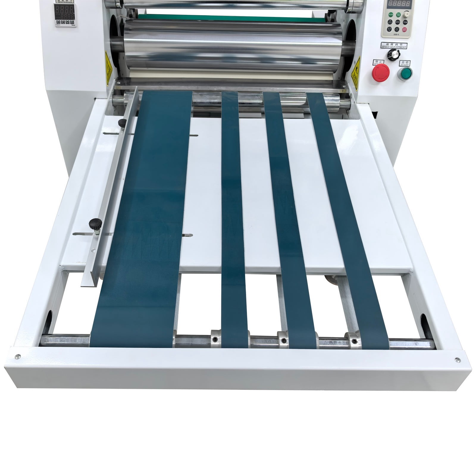 17.72in Steel Roller Thermal Laminator with Conveyor Belt Winding Mechanism