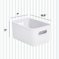 thumbnail image 2 of Superio 5L Small Ribbed Storage Bin- Plastic Storage Bin (2 Pack, White), 2 of 6