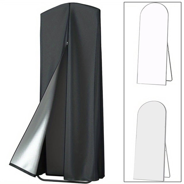 Funda de espejo de cuerpo entero, tela Oxford, resistente, protectora para espejo de piso, a prueba de polvo, para sala de estar y vestidor.