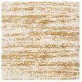 thumbnail image 2 of SAFAVIEH Hudson Jack Abstract Shag Area Rug, Ivory/Gold, 4' x 4' Square, 2 of 11