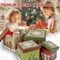 thumbnail image 3 of Christmas Gift Boxes with Lids Set of 4 Nesting Square Small Favor Presents Boxes for Christmas Party, 3 of 4