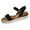 Black, variant on FNFYFH Espadrilles Flatform Sandals for Women, Platform Ankle Strap Womens Wedge Sandals Open Toe Espadrille Wedge Sandals for Women Concise Casual Summer Womens Shoes