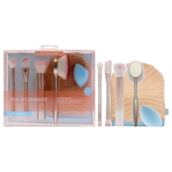 Real Techniques Endless Summer Makeup Brush Set for Women 8 Pc