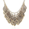 thumbnail image 1 of Exaggerated Vintage Necklace, Multi-layer Hollow Leaf Clavicle Chain-9gold, 1 of 5