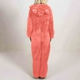 thumbnail image 6 of FRSASU Womens Fleece Onesies Pajamas Jumpsuit Warm Sherpa Romper Sleepwear One Piece Zipper Hooded Playsuit Loungewear, 6 of 6