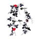 thumbnail image 2 of Fiudx Artículos en oferta con ofertas flash Enredadera de rosa negra artificial, guirnalda artificial para boda, rosa falsa, guirnalda de flores colgantes de rosas artificiales, decoración de Hallowe, 2 of 7
