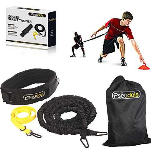 Strength Waist Solo or Partner Speed Multi-Sport Maximize Power eBook! INTENT SPORTS 360° Dynamic Speed Resistance and Assistance Trainer Kit 8 Ft Strength 80 Lb Resistance Running Bungee Band