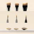 thumbnail image 5 of Ultra Thin Crescent Foundation Brush Lightweight Face Contour Brush Black Handle Contour Brush Mixed Foundation Cream Tool, 5 of 8