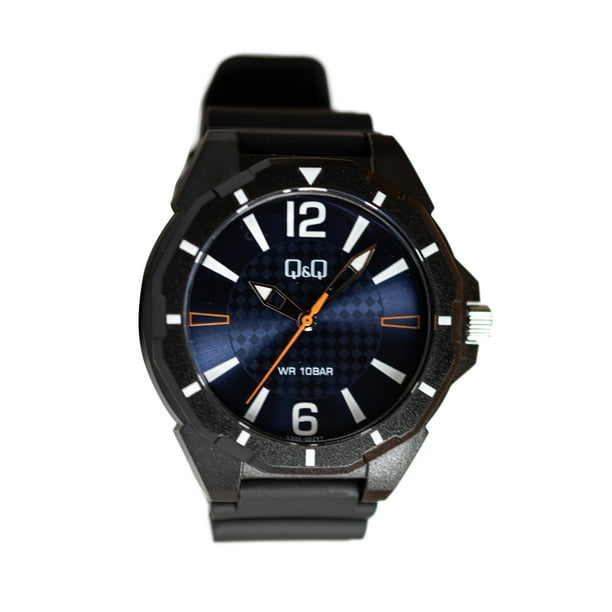 Reloj Q Q Unisex Analogico Negro V30A002VY