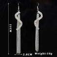 thumbnail image 5 of New Long Crystal Star Tassel Pearl Golden Earrings For Women Personality Fashion S Metal Earrings Wedding Jewelry Birthday Gift, 5 of 6