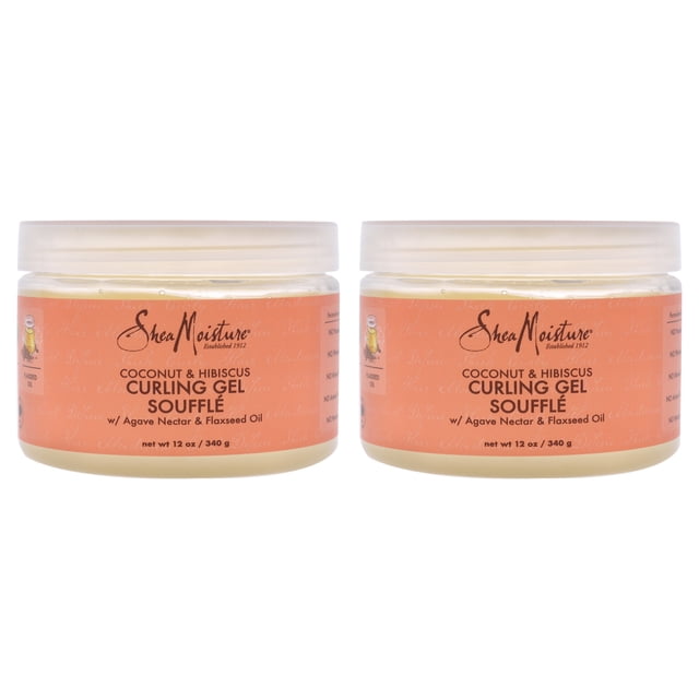 Gel para rizar el cabello con coco e hibisco, paquete de 2, de Shea Moisture, unisex, 12 oz Shea Moisture Shea Moisture Gel 12 oz