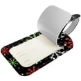 thumbnail image 2 of Square 2Pack PU Leather Christmas Cruise Luggage Tag with Privacy Cover and Name ID Tag for Travel Handbags Backpacks Luggage Tags, 2 of 6