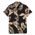 thumbnail image 1 of Retro Hawaiian Flower Shirt For Men Summer 3d Print Plants Leaves Short Sleeves Button Down Shirts Beach Tops Blouse Clothes FGS, 1 of 7