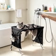 thumbnail image 5 of Foldable Pet Grooming Hammock with Stand,Freestanding Aluminium Alloy Frame Dog Grooming Sling,Joint Support for Senior Small Dogs Cats, 30 lbs Capacity for Nail Trimming Bathing Blow‑Drying Grooming, 5 of 9