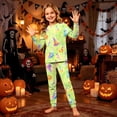 thumbnail image 2 of Halloween Family Pajamas Set Long Sleeve Crew Neck, Soft Matching Halloween Pajamas with Ghost Skull Print, Cool Family Halloween Pajama Set Sleepwear, 2 of 6