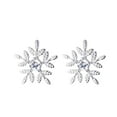 thumbnail image 2 of Silvery Snowflake Earrings for Women Simple Minimalist Jewelry for Daily Casual Formal Occasions Birthday Gift, 2 of 6