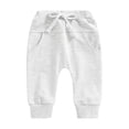 thumbnail image 2 of TinyBloomm Kids Solid Color Casual Pants For Girls And Boys Comfortable Everyday Trousers With Elastic Waist Playful Design, Size 6-12 Months, 2 of 7