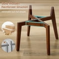 thumbnail image 5 of ONEVOG Upholstered Dining Chairs Set of 2, Wooden Dining Chairs, Linen Fabric Kitchen Chair with Curved Back, Walnut Wood Legs, Beige, 5 of 9