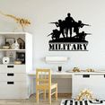 thumbnail image 2 of Military - Brave Army Soldiers Silhouette- Soldiers U.S. Army American Soldiers Vinyl Wall Art Decal Sticker Decoration for Boys Girls Home Room Bedroom Play Area Living Room Decor Size (22x30 inch), 2 of 3