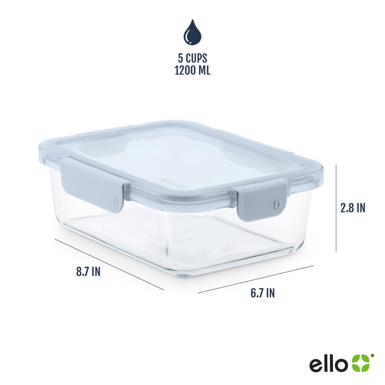 Ello Color Lock Rectangle Glass Container Windy Blue - 2 ml