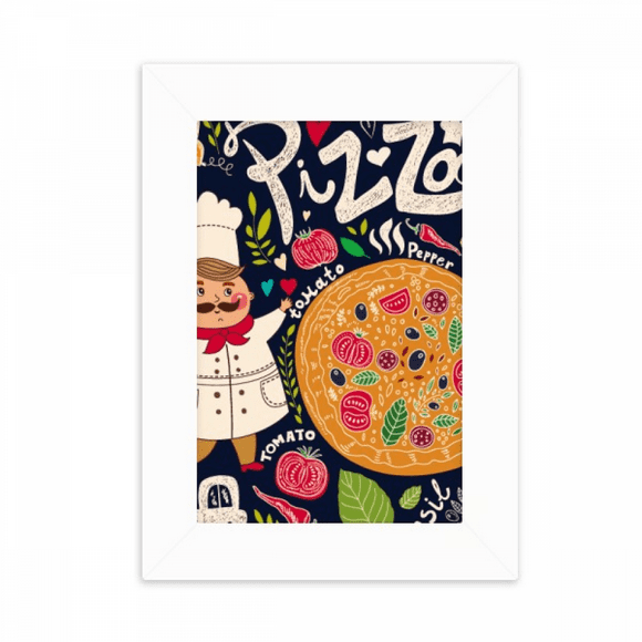 Cook Pizza Italy Tomato Foods Desktop Photo Frame Picture Display Decoration Art Painting