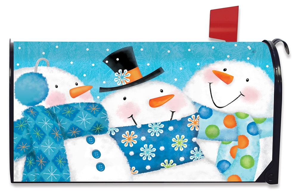 Briarwood Lane Festive Snowman Winter Large Mailbox Cover Cardinal Oversized 
