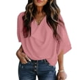 thumbnail image 2 of women's t-shirt tops loose shirtMatte Black Size S, 2 of 4