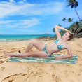 thumbnail image 6 of Quick-Dry Beach Towel 71x31in with Storage Bag, Sand Free Microfiber Towel for Travel, Swimming, Camping Blue Hydrangea Pattern, 6 of 9