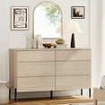 thumbnail image 2 of 47.2" Double Dresser, Minimalist 6 Drawer Rectangular Dresser With Reeded Details And Double-Stick Leg Design, 2 of 7