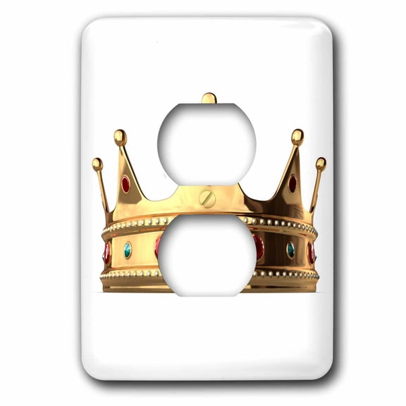 3dRose, King crown, 2 plug outlet cover
