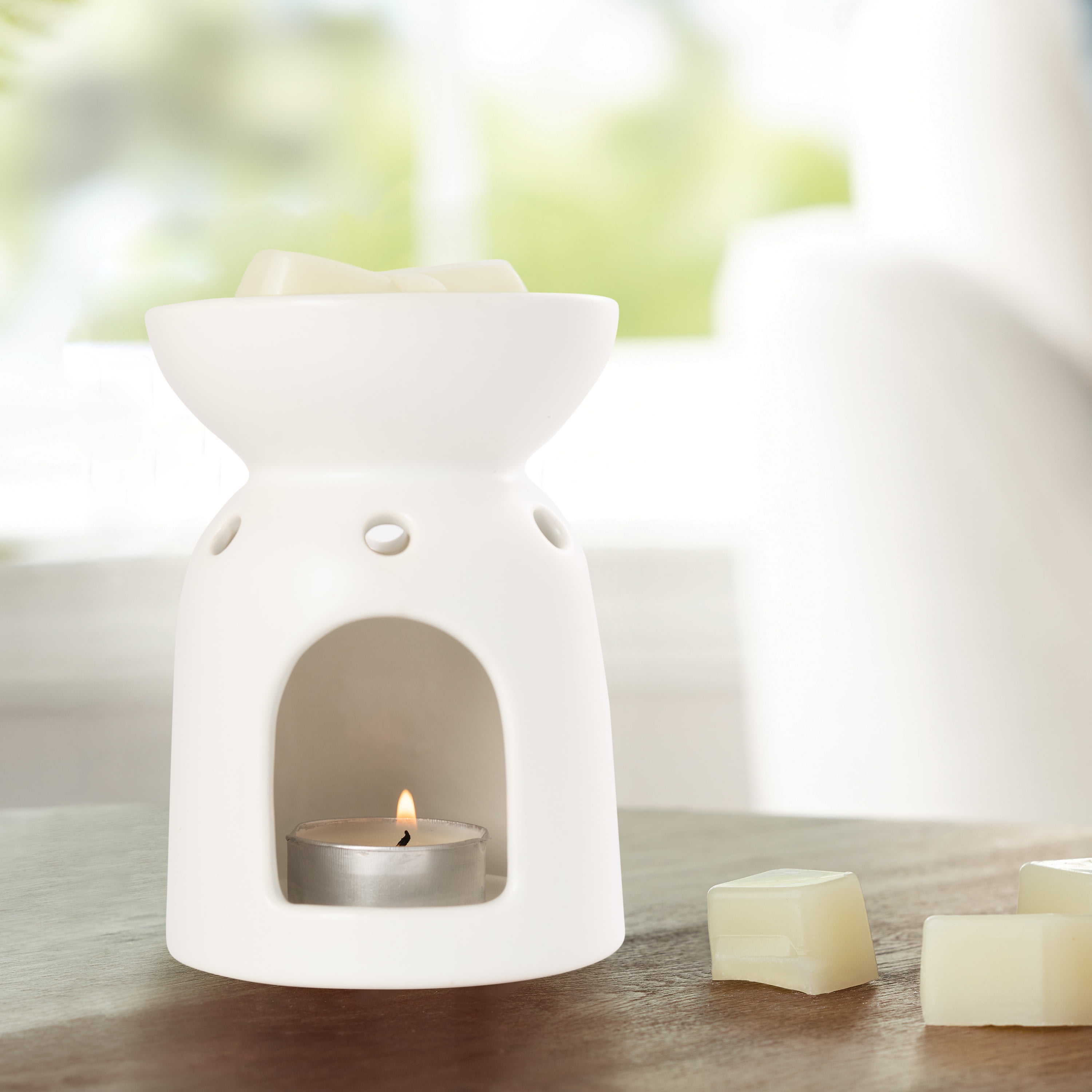 Mainstays Tealight Ceramic Warmer, White, 1 Pc 