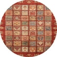 thumbnail image 1 of Ahgly Company Tapis Rond Abstrait Rouge pour Intérieur, 8 Pieds Rond, 1 of 6