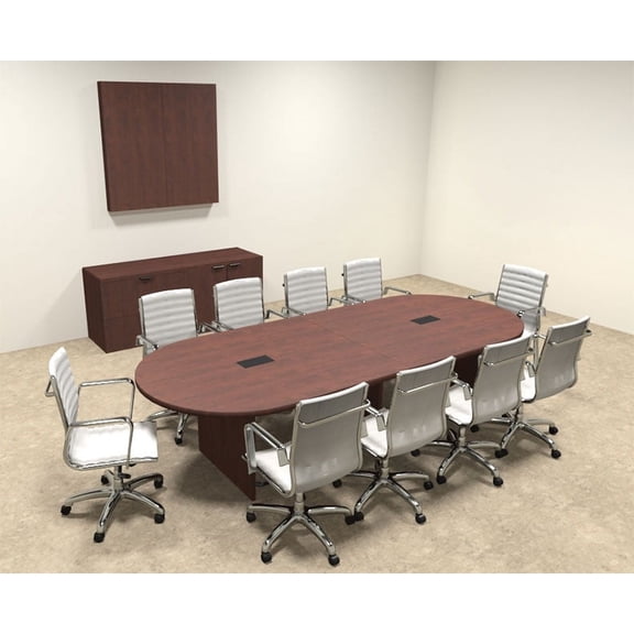 Modern Racetrack 10' Feet Conference Table, #OF-CON-C2
