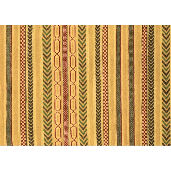 Ahgly Company Indoor Rectangle Abstract Brown Modern Area Rugs, 2' x 5'