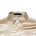 thumbnail image 3 of Men‘s Silk Satin Long Sleeve Shirt Ruffled Vintage Wedding Tuxedo Shirts, 3 of 5
