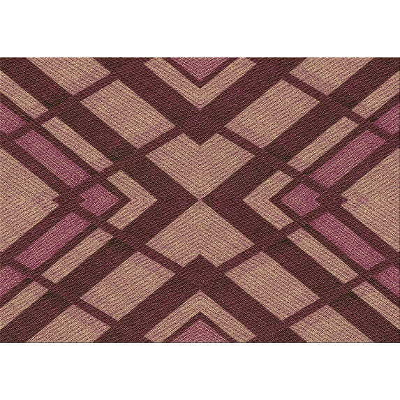 Ahgly Company Machine Washable Indoor Rectangle Transitional Copper Red Pink Area Rugs, 5' x 7'