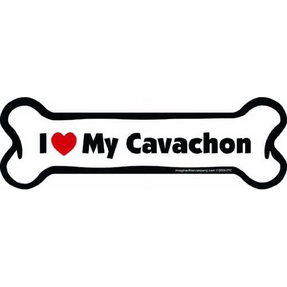 I Love My Cavachon Bone Magnet