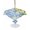 Blue, variant on Outdoor Tablecloth with Umbrella Hole for Patio/Picnic/Party/Camping, Watercolor Lemons Weeping Waterproof Table Cloth Square Cover Washable, Summer Blue Floral (60"x 60")