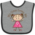 thumbnail image 3 of Inktastic My Oma Loves Me Granddaughter Gift Girls Baby Bib, 3 of 4