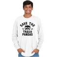 thumbnail image 5 of Save Trash Pandas Funny Raccoon Pun Long Sleeve TShirt Men Women Brisco Brands L, 5 of 6