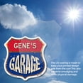 thumbnail image 5 of Gene's Garage (2 Pack) 12 inch X 12 inch Shield Shaped Heavy Duty 3.2 mil Vinyl Decals Weather Resistant, UV Protected To last, Gift for Dads and Uncles Classic Americana Crafted in the, 5 of 6