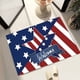 thumbnail image 5 of Felpudo del Día de la Independencia | Alfombra antideslizante de terciopelo de cristal con estampado de bandera | Alfombra navideña de poliéster de 60 x 40 cm | Felpudo lavable a máquina, tapete, 5 of 5