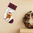 thumbnail image 5 of Large Christmas Stocking, Cute Animal Hanging Stocking with Knitted Cuff, 1 Piece Xmas Stocking, Holiday Christmas Tree Fireplace Decor, Style C, for Festive Season, 5 of 6