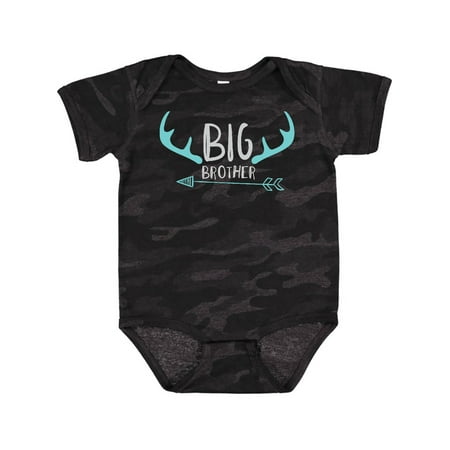 

Inktastic Big Brother Deer Antlers Arrow - Blue Gray Gift Baby Boy Bodysuit