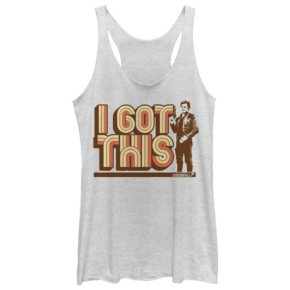 Women's Solo: A Star Wars Story Han I Got This Racerback Tank Top White Heather 2X Large