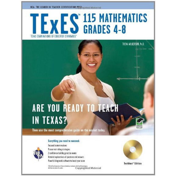 Pre-Owned Texes 115 Mathematics 4-8 W/CD-ROM (Paperback 9780738606453) by Dr. Trena Wilkerson