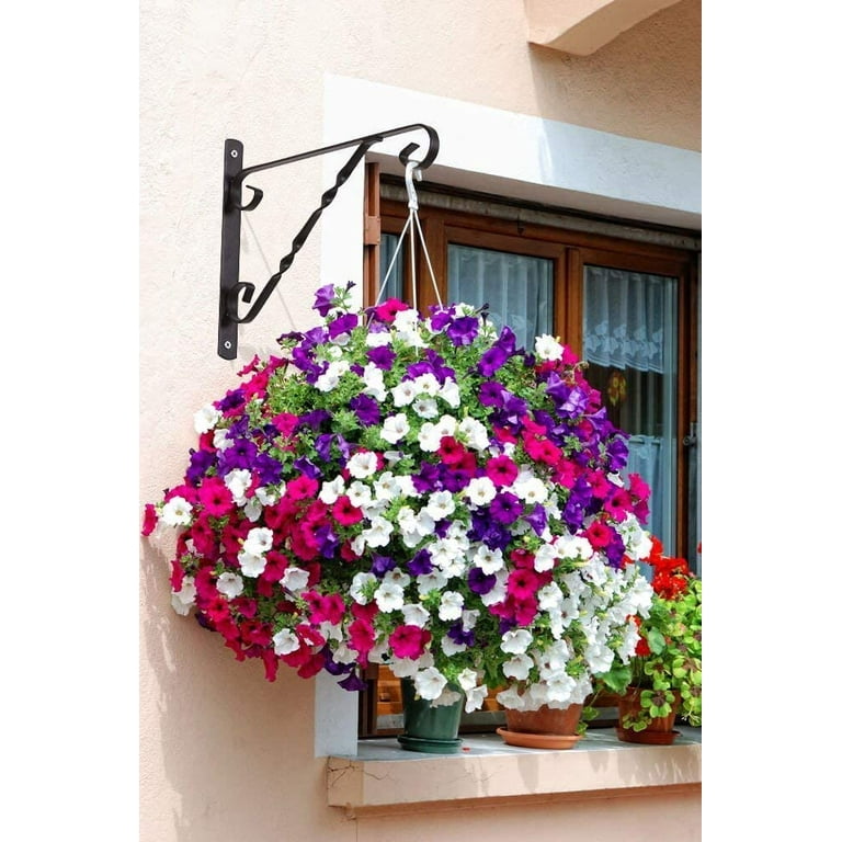 Hanging Basket Bracket 12 inch Plant Hooks Metal Outdoor Garden
